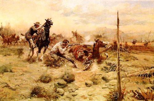Charles M Russell When Horse Flesh Comes High France oil painting art
